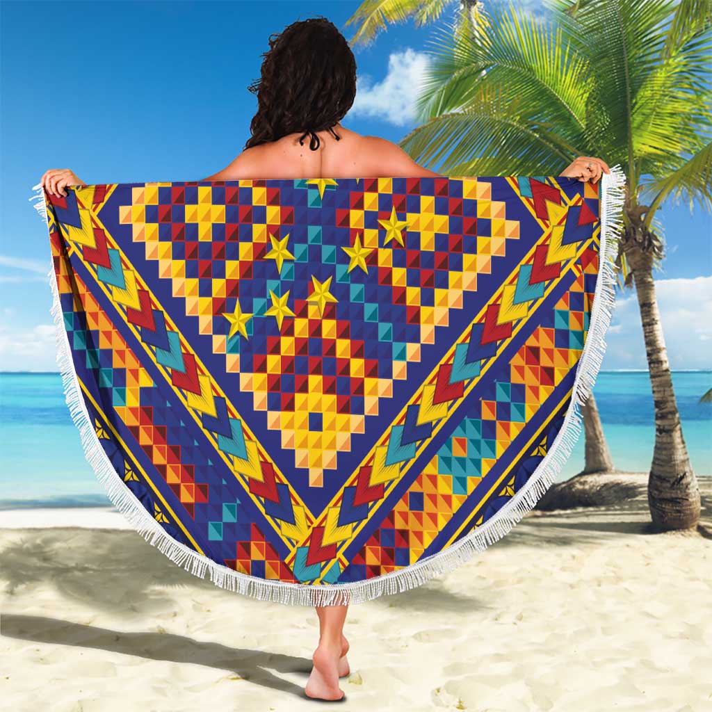 Kolose-Tuvalu Crochet Beach Blanket with Polynesian and Pacific Tattoos LT03 - Polynesian Pride
