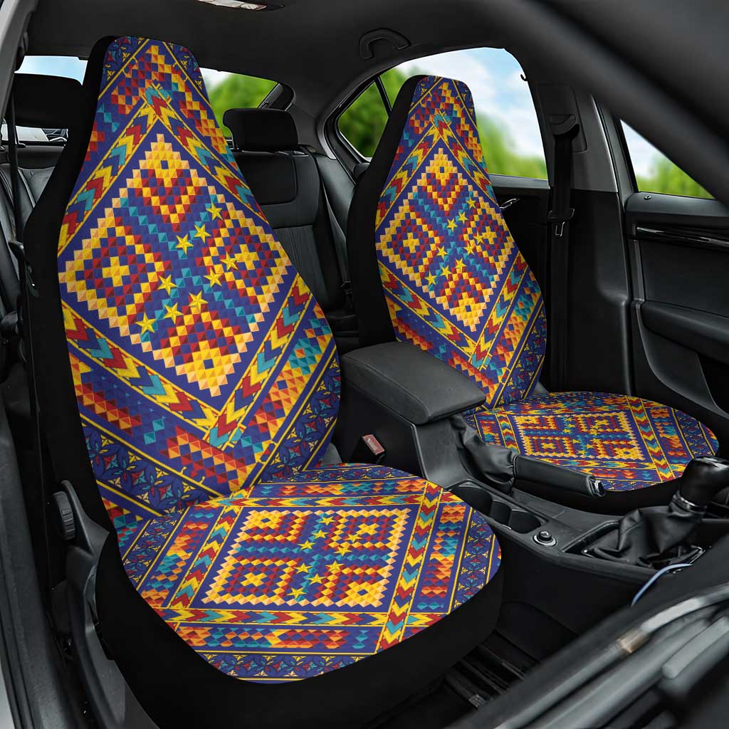 Kolose-Tuvalu Crochet Car Seat Cover with Polynesian and Pacific Tattoos LT03 One Size Navy - Polynesian Pride