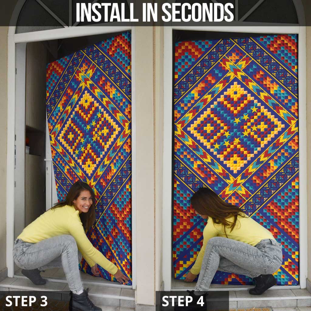 Kolose-Tuvalu Crochet Door Cover with Polynesian and Pacific Tattoos LT03 - Polynesian Pride