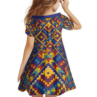 Kolose-Tuvalu Crochet Kid Short Sleeve Dress with Polynesian and Pacific Tattoos LT03 - Polynesian Pride