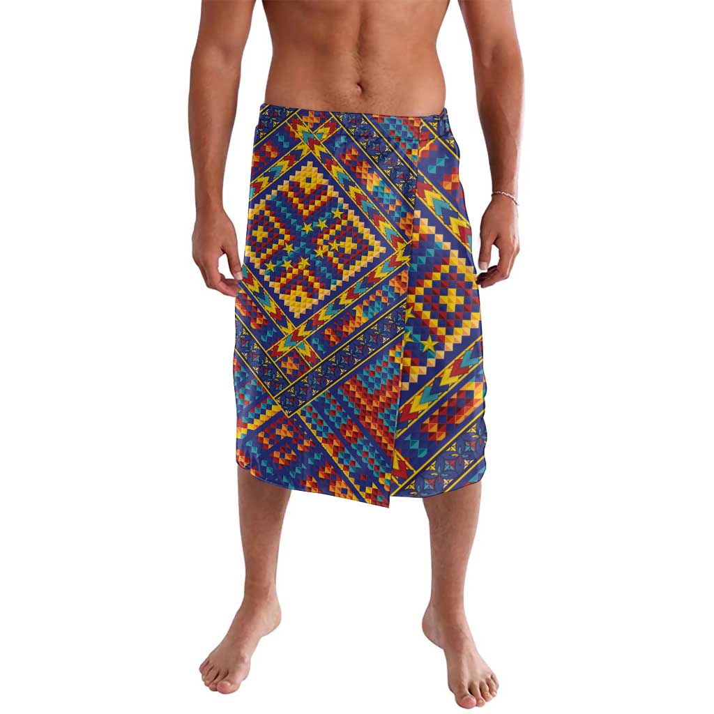 Kolose-Tuvalu Crochet Lavalava with Polynesian and Pacific Tattoos LT03 Navy - Polynesian Pride
