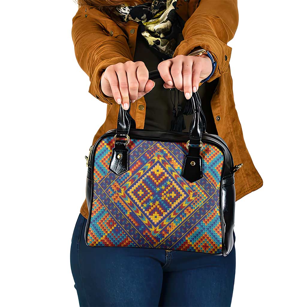Kolose-Tuvalu Crochet Shoulder Handbag with Polynesian and Pacific Tattoos LT03 One Size Navy - Polynesian Pride