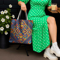 Kolose-Tuvalu Crochet Tote Bag with Polynesian and Pacific Tattoos LT03 - Polynesian Pride
