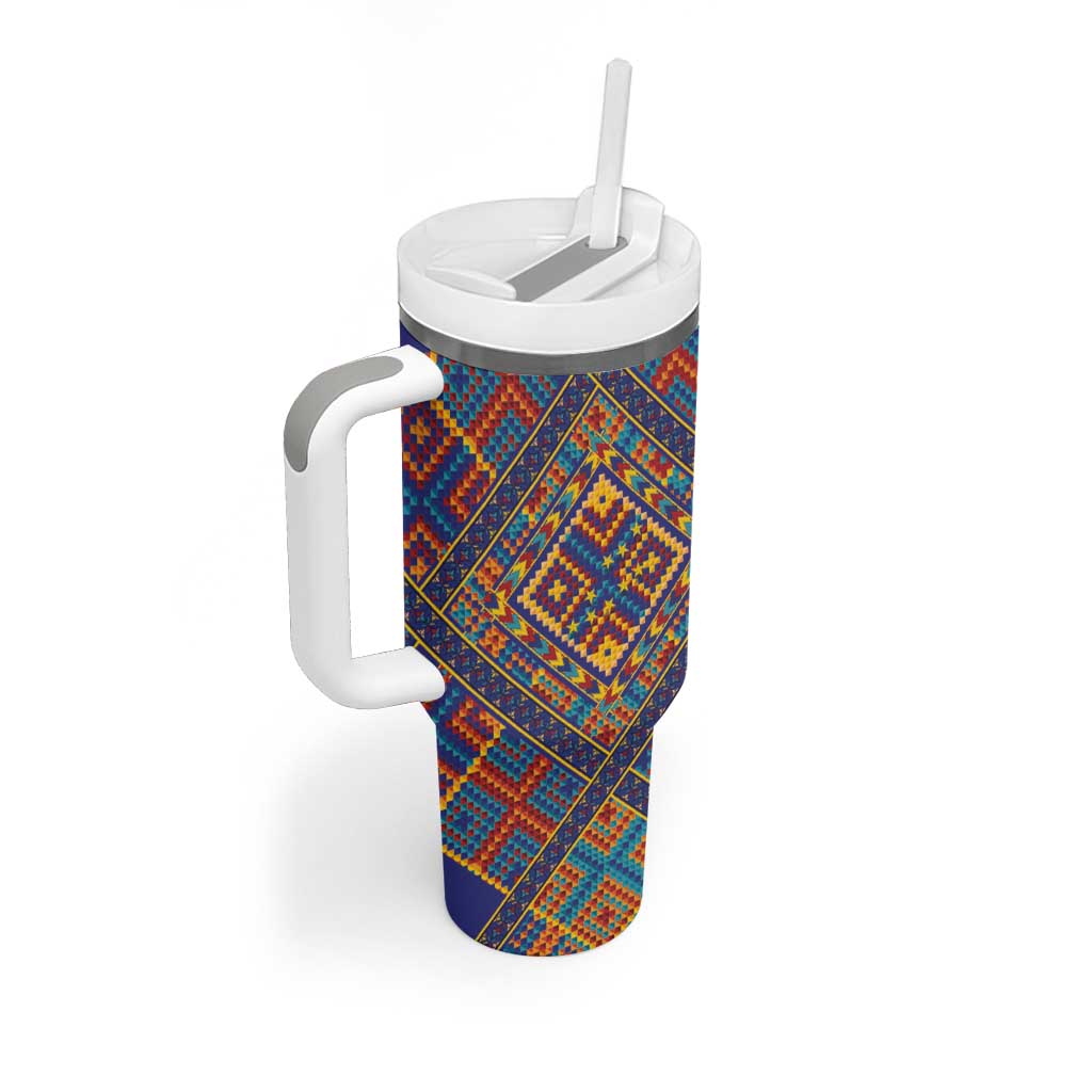 Kolose-Tuvalu Crochet Tumbler With Handle with Polynesian and Pacific Tattoos LT03 - Polynesian Pride