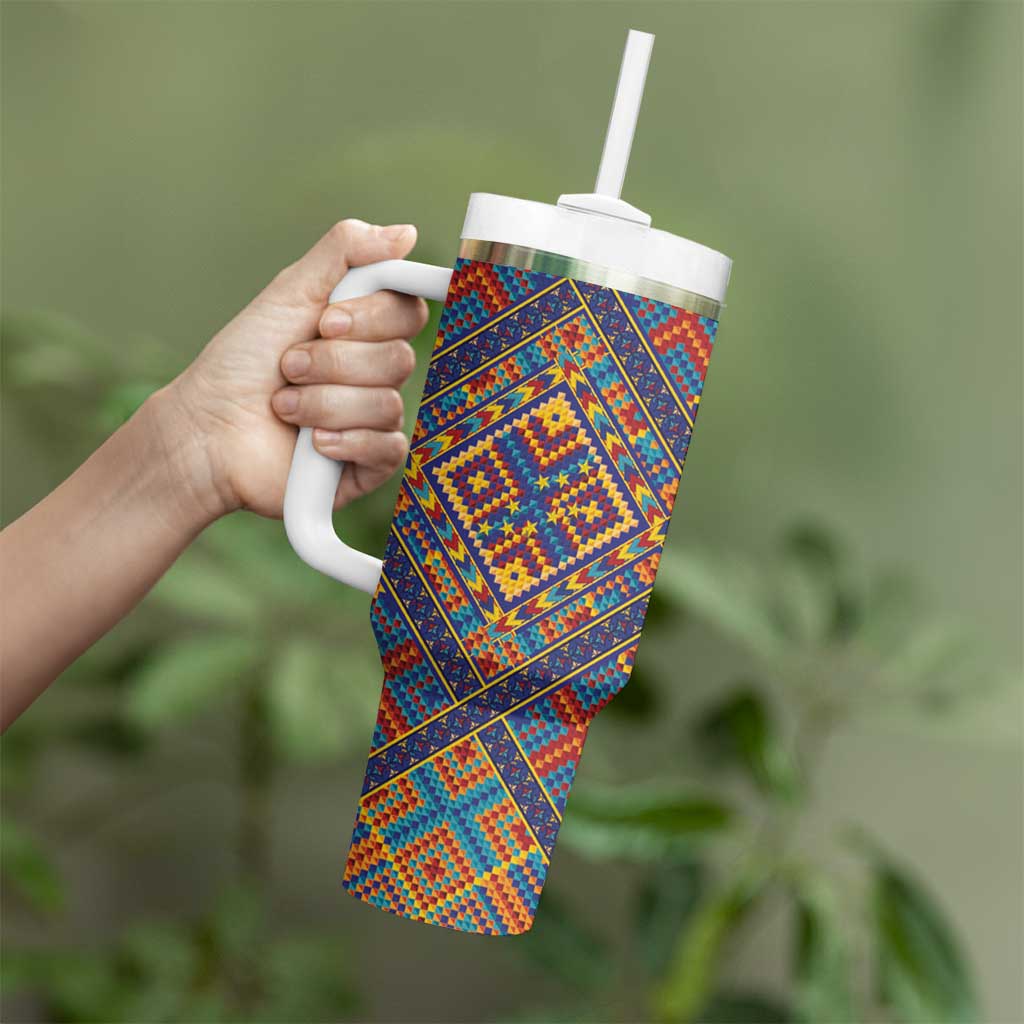 Kolose-Tuvalu Crochet Tumbler With Handle with Polynesian and Pacific Tattoos LT03 - Polynesian Pride