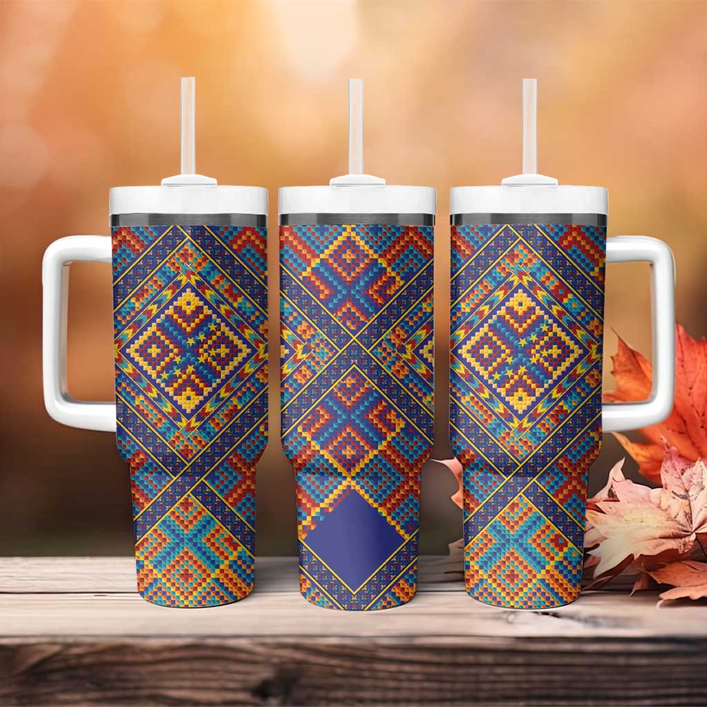 Kolose-Tuvalu Crochet Tumbler With Handle with Polynesian and Pacific Tattoos LT03 - Polynesian Pride