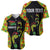 Personalised Vanuatu Running Baseball Jersey Footprint and Hibiscus Polynesian Style