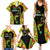 Personalised Vanuatu Running Family Matching Summer Maxi Dress and Hawaiian Shirt Footprint and Hibiscus Polynesian Style