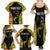 Personalised Vanuatu Running Family Matching Summer Maxi Dress and Hawaiian Shirt Footprint and Hibiscus Polynesian Style