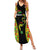 Personalised Vanuatu Running Family Matching Summer Maxi Dress and Hawaiian Shirt Footprint and Hibiscus Polynesian Style