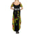 Personalised Vanuatu Running Family Matching Summer Maxi Dress and Hawaiian Shirt Footprint and Hibiscus Polynesian Style