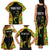 Personalised Vanuatu Running Family Matching Tank Maxi Dress and Hawaiian Shirt Footprint and Hibiscus Polynesian Style