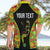 Personalised Vanuatu Running Hawaiian Shirt Footprint and Hibiscus Polynesian Style