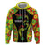 Personalised Vanuatu Running Hoodie Footprint and Hibiscus Polynesian Style