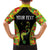 Personalised Vanuatu Running Kid Hawaiian Shirt Footprint and Hibiscus Polynesian Style