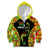 Personalised Vanuatu Running Kid Hoodie Footprint and Hibiscus Polynesian Style