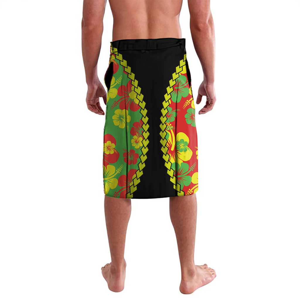 Personalised Vanuatu Running Lavalava Footprint and Hibiscus Polynesian Style LT03 - Polynesian Pride
