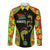 Personalised Vanuatu Running Long Sleeve Button Shirt Footprint and Hibiscus Polynesian Style