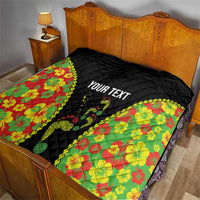 Personalised Vanuatu Running Quilt Footprint and Hibiscus Polynesian Style LT03 - Polynesian Pride