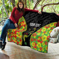 Personalised Vanuatu Running Quilt Footprint and Hibiscus Polynesian Style LT03 - Polynesian Pride