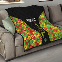 Personalised Vanuatu Running Quilt Footprint and Hibiscus Polynesian Style LT03 - Polynesian Pride