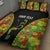 Personalised Vanuatu Running Quilt Bed Set Footprint and Hibiscus Polynesian Style