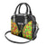 Personalised Vanuatu Running Shoulder Handbag Footprint and Hibiscus Polynesian Style