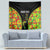 Personalised Vanuatu Running Tapestry Footprint and Hibiscus Polynesian Style