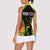 Personalised Vanuatu Running Women Sleeveless Polo Shirt Footprint and Hibiscus Polynesian Style