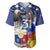 Filipino American History Month Baseball Jersey Filipino Coat Of Arms and American Eagle Splash Style LT03 Blue - Polynesian Pride