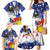 Filipino American History Month Family Matching Mermaid Dress and Hawaiian Shirt Filipino Coat Of Arms and American Eagle Splash Style LT03 - Polynesian Pride