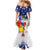 Filipino American History Month Family Matching Mermaid Dress and Hawaiian Shirt Filipino Coat Of Arms and American Eagle Splash Style LT03 - Polynesian Pride