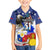 Filipino American History Month Family Matching Mermaid Dress and Hawaiian Shirt Filipino Coat Of Arms and American Eagle Splash Style LT03 Son's Shirt Blue - Polynesian Pride