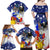 Filipino American History Month Family Matching Off Shoulder Long Sleeve Dress and Hawaiian Shirt Filipino Coat Of Arms and American Eagle Splash Style LT03 - Polynesian Pride