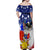 Filipino American History Month Family Matching Off Shoulder Maxi Dress and Hawaiian Shirt Filipino Coat Of Arms and American Eagle Splash Style LT03 - Polynesian Pride