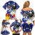 Filipino American History Month Family Matching Off Shoulder Short Dress and Hawaiian Shirt Filipino Coat Of Arms and American Eagle Splash Style LT03 - Polynesian Pride