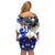 Filipino American History Month Family Matching Off Shoulder Short Dress and Hawaiian Shirt Filipino Coat Of Arms and American Eagle Splash Style LT03 - Polynesian Pride