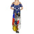 Filipino American History Month Family Matching Summer Maxi Dress and Hawaiian Shirt Filipino Coat Of Arms and American Eagle Splash Style LT03 - Polynesian Pride