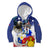 Filipino American History Month Kid Hoodie Filipino Coat Of Arms and American Eagle Splash Style LT03 Blue - Polynesian Pride