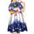 Filipino American History Month Kid Short Sleeve Dress Filipino Coat Of Arms and American Eagle Splash Style LT03 - Polynesian Pride