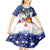 Filipino American History Month Kid Short Sleeve Dress Filipino Coat Of Arms and American Eagle Splash Style LT03 - Polynesian Pride