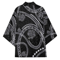 Hawaiian Kakau Art and Hisbiscus Tattoo Kimono Tribal Pattern-Silver Style LT03 - Polynesian Pride