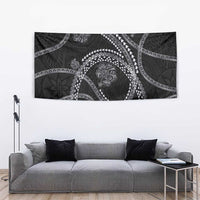 Hawaiian Kakau Art and Hibiscus Tattoo Tapestry Tribal Pattern-Silver Style LT03 - Polynesian Pride