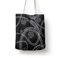 Hawaiian Kakau Art and Hisbiscus Tattoo Tote Bag Tribal Pattern-Silver Style LT03 - Polynesian Pride
