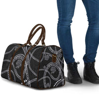 Hawaiian Kakau Art and Hisbiscus Tattoo Travel Bag Tribal Pattern-Silver Style LT03 - Polynesian Pride