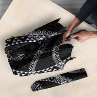 Hawaiian Kakau Art and Hisbiscus Tattoo Umbrella Tribal Pattern-Silver Style LT03 - Polynesian Pride