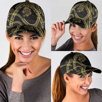 Hawaiian Kakau Art and Hisbiscus Tattoo Classic Cap Tribal Pattern-Gold Style LT03 - Polynesian Pride