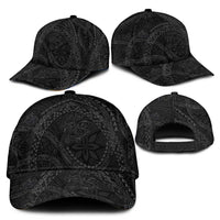 Hawaiian Kakau Art and Hisbiscus Tattoo Classic Cap Tribal Pattern-Black Gradient Style LT03 - Polynesian Pride