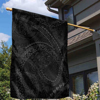 Hawaiian Kakau Art and Hisbiscus Tattoo Garden Flag Tribal Pattern-Black Gradient Style LT03 - Polynesian Pride