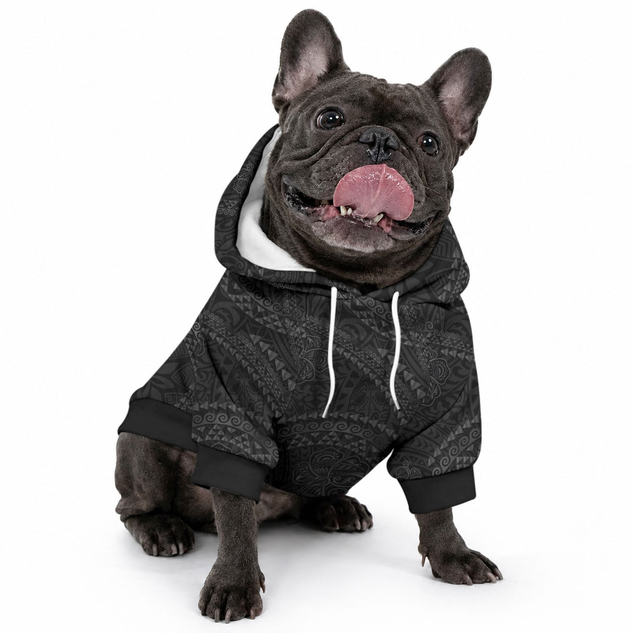 Hawaiian Kakau Art and Hibiscus Tattoo Pet Hoodie LT03 - Polynesian Pride